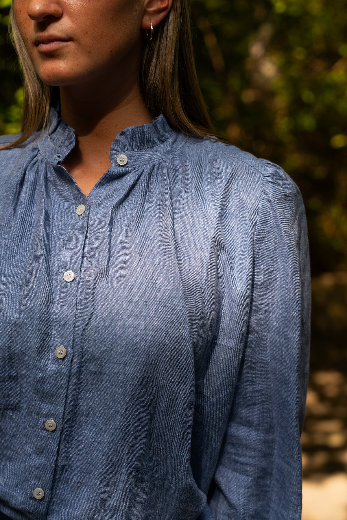 PRE ORDER - Emmy Blouse - Light Chambray