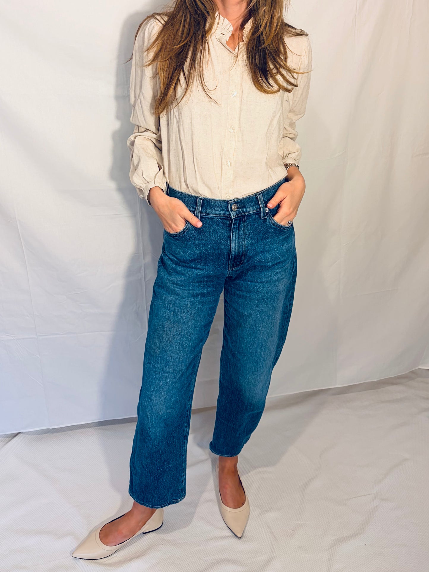 The Emmy Blouse - Oatmeal