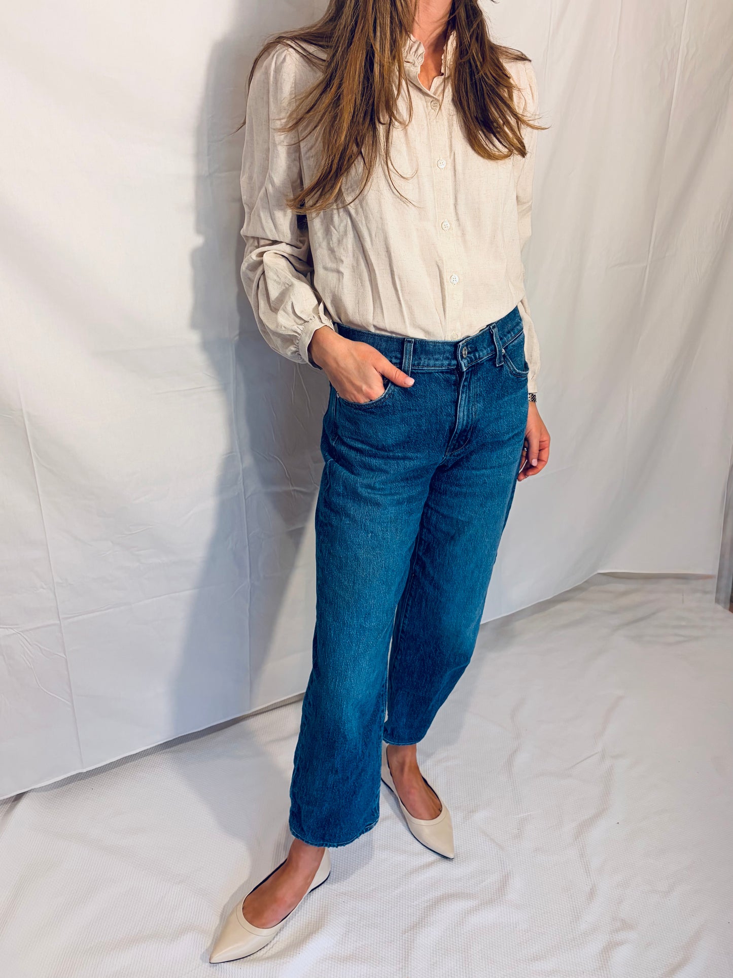 The Emmy Blouse - Oatmeal