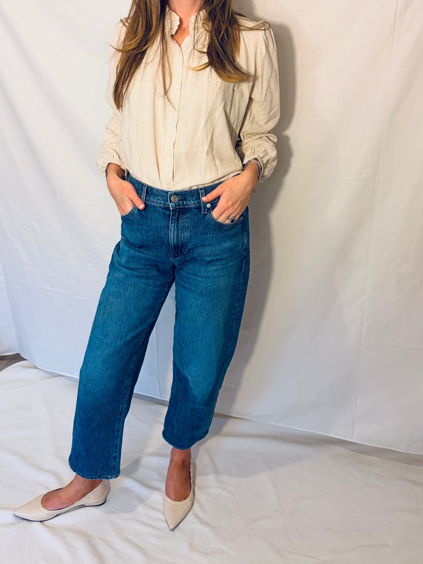 The Emmy Blouse - Oatmeal